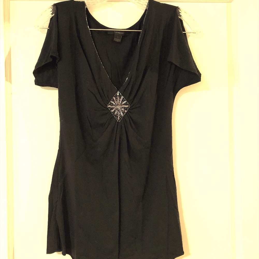 Black slinky blouse